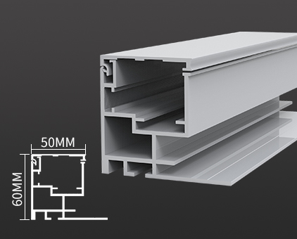 HBMA50-60正面開(kāi)啟拉布燈箱鋁型材